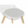 Silla de Comedor DKD Home Decor Blanco Transparente Natural 54 x 47 x 81 cm